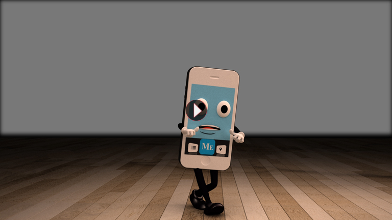 Me 3d cartoony cellphone