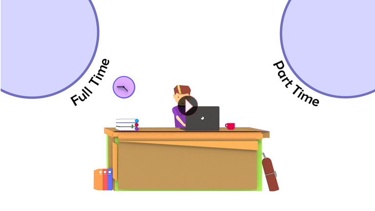wordup 3d cartoony character sitting on table