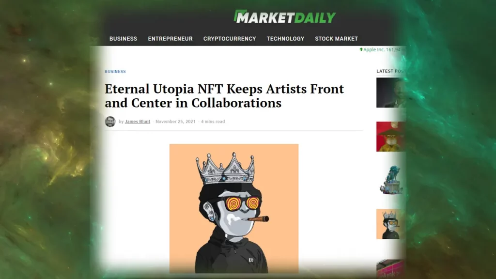 Shoeb Mohammads NFT Featured on Market Daily
