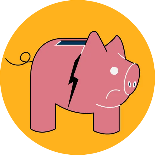 nft_piggy a broken piggy bank
